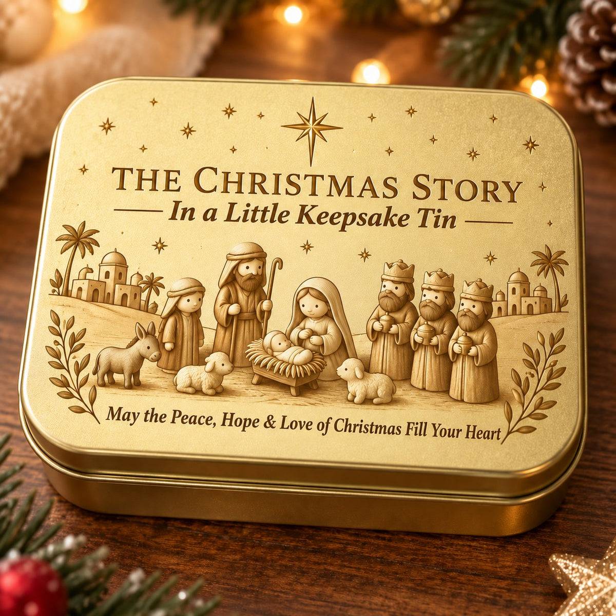 🔥Last Day 50% OFF - ✝️Religious Pocket-Size Mini Nativity Scene Set with Storage Box