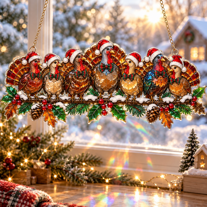 ✨ Whimsical Christmas Window Suncatchers – 11 Whimsical Stained-Glass Window Designs🎄