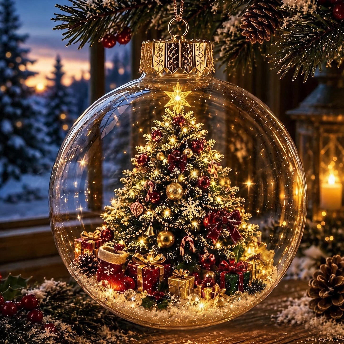 🔥Last Day 49% OFF - 🎄✨Glowing Christmas Diorama Ornament