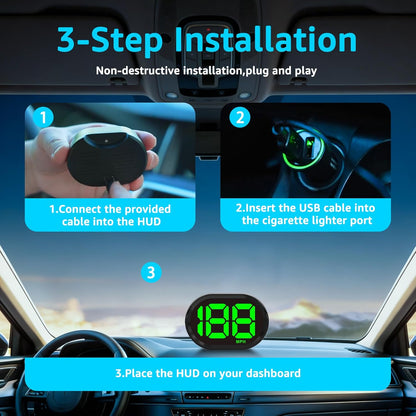 💥LAST DAY SALE 49% OFF💥-GPS Digital Speedometer for Car MPH, USB Connect Plug and Play for Car Truck Motor SUV All Vehicles