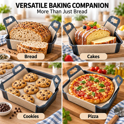 🍞Premium Food-Grade Silicone Bread Loaf Pan Liners | Easy Lift & Mess-Free Sourdough Baking 💛