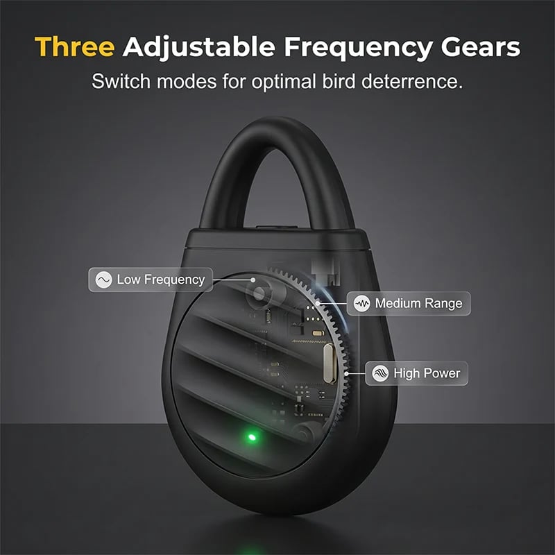 🔥Limited time offer Buy 3 get 2 free!🐦No more trouble from birds, beasts and locusts!Portable Ultrasonic Bird Repellent Keychain