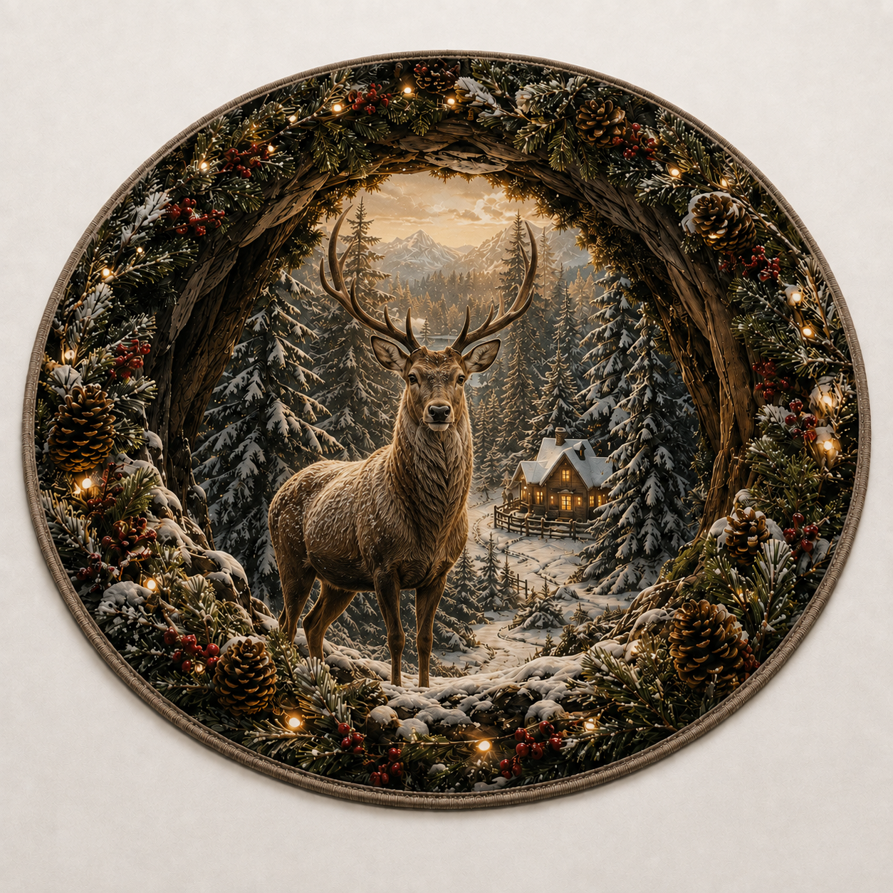 🎄 Christmas 3D Illusion Rug – Magical Holiday Portal Floor Decor