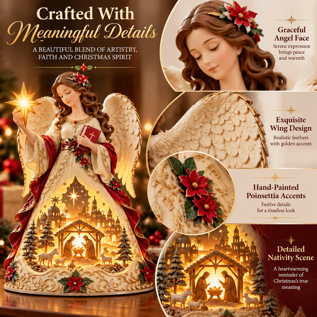 👼🪽Last Day 50% OFF ✨ Christmas Angel Nativity Light – Bring The True Meaning Of Christmas Home