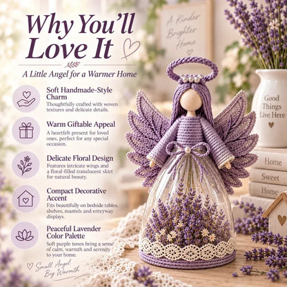 ⏳ Last Day 49% OFF – 👼 Blooming Guardian Angel Light | Floral LED Angel in Lavender, Rose & Sage ✨