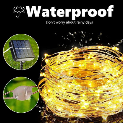 2-Pack Solar Outdoor String Lights