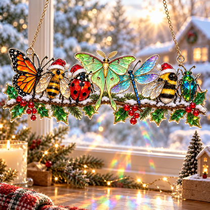 ✨ Whimsical Christmas Window Suncatchers – 11 Whimsical Stained-Glass Window Designs🎄