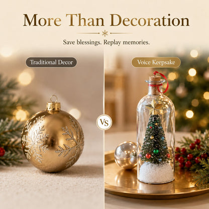 🎄 Last Day 50% OFF🔥Voice Recording Christmas Tree Glass Bottle Holiday Keepsake Centerpiece🔥