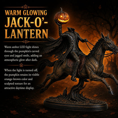 🎃🏇Midnight Chase Headless Horseman Statue