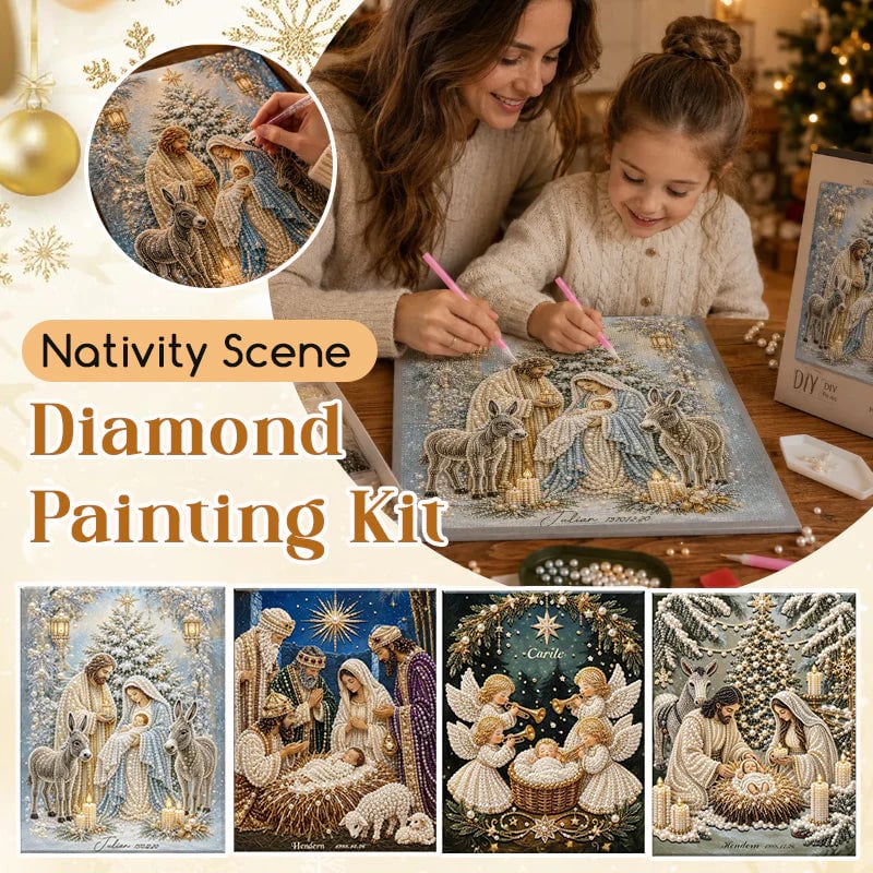 ✝️💎Nativity Scene Diamond Painting Kit | Jesus Christ Christmas Faith Art Decor🙏