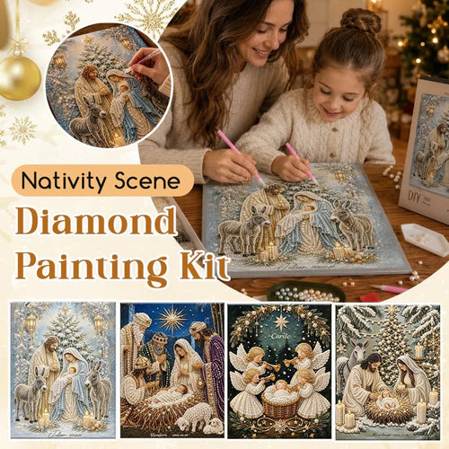 ✝️💎Nativity Scene Diamond Painting Kit | Jesus Christ Christmas Faith Art Decor🙏