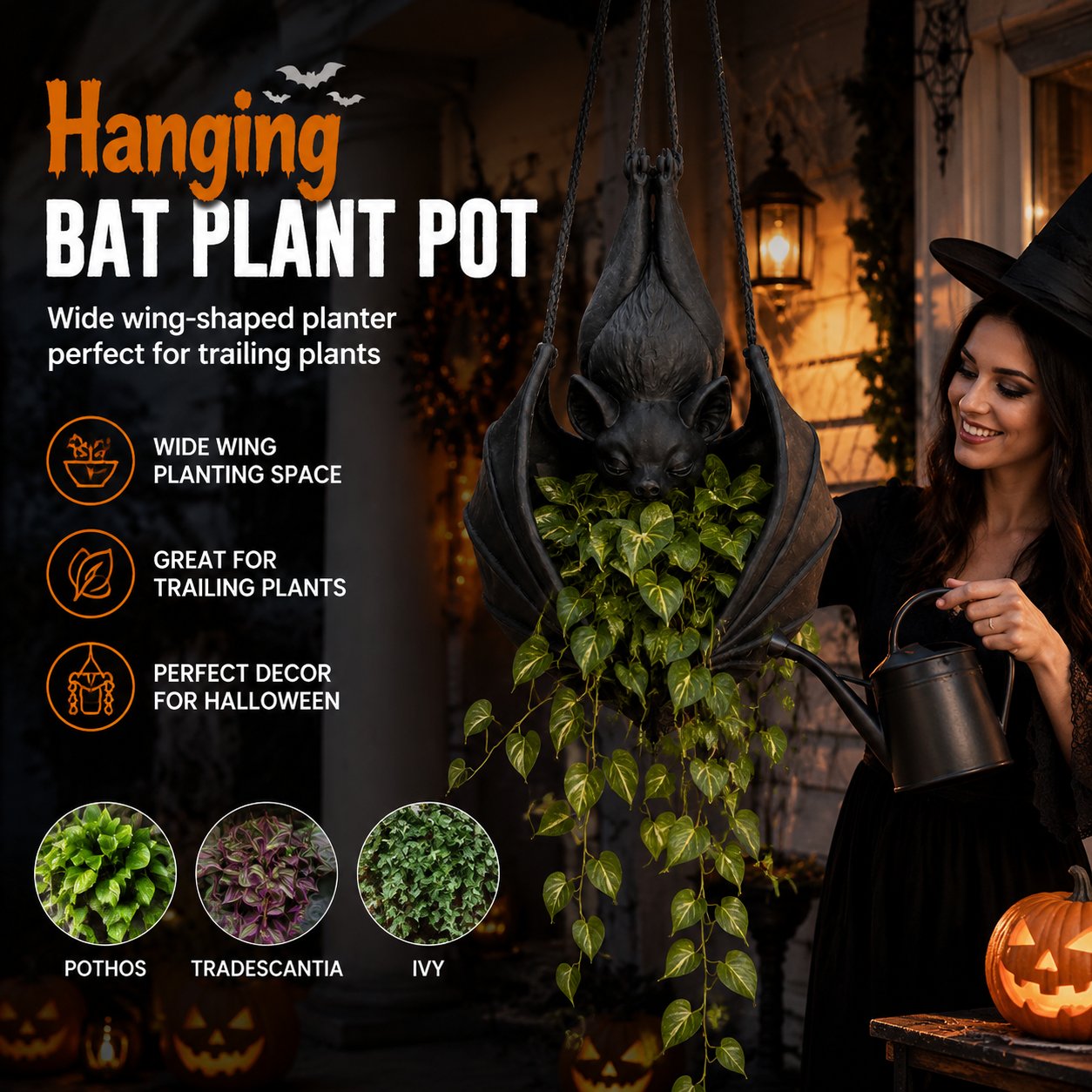 Hanging Bat Plant Pot