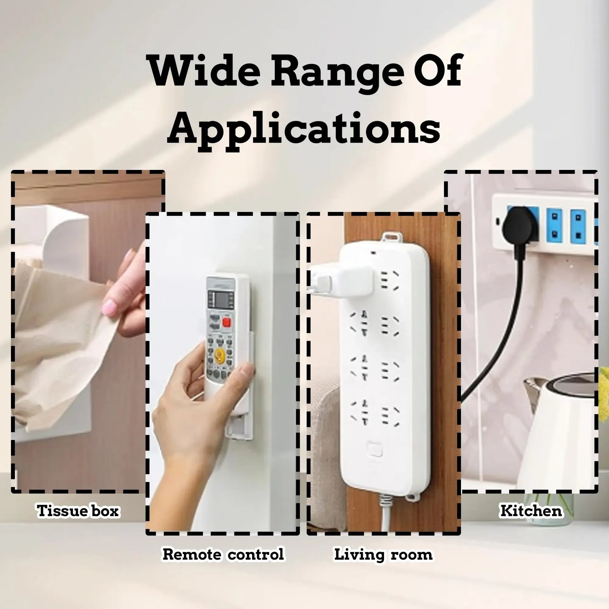 🔥LAST DAY 49% OFF - 🛠️🔌10 Counts Adhesive Punch-Free Socket Holder