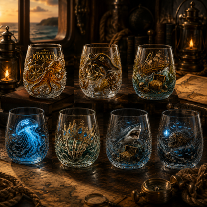 Release The Kraken Pirate Glass Collection — 7-Piece Legendary Ocean Treasure Set🔥🔥🔥Buy 3 Get 1 Free