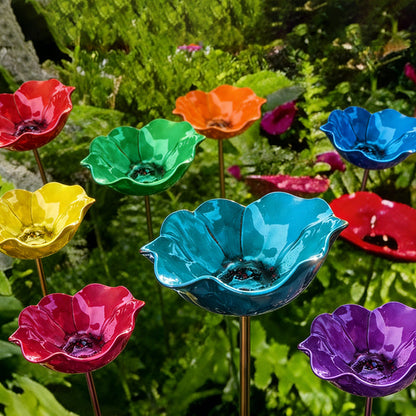 🔥2026 Muttertagsgeschenke 50% Rabatt🔥Handgemachter Blumen-Gartenstecker aus Metall🐦