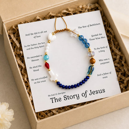✝️Handmade Story of Jesus Bracelet❤️Wear the Story. Carry the Faith.