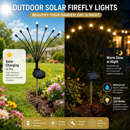 Outdoor Solar Firefly Lights🌿 Waterproof Outdoor Landscape Decor