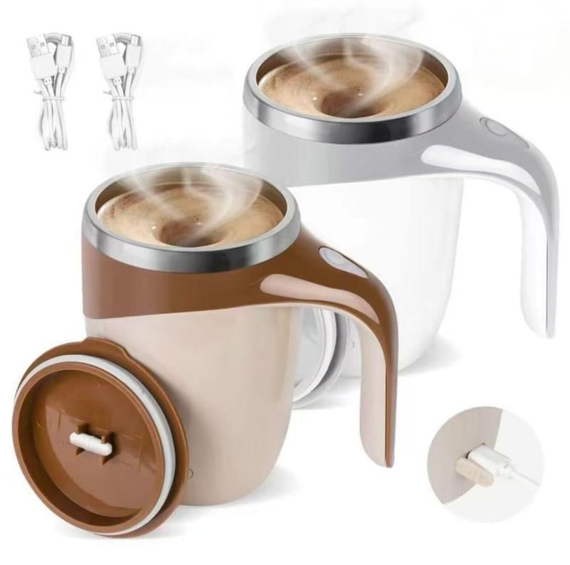 ☕ Automatic Stirring Electric Coffee Mug | 380ml Magnetic Rotating Reusable Travel Cup