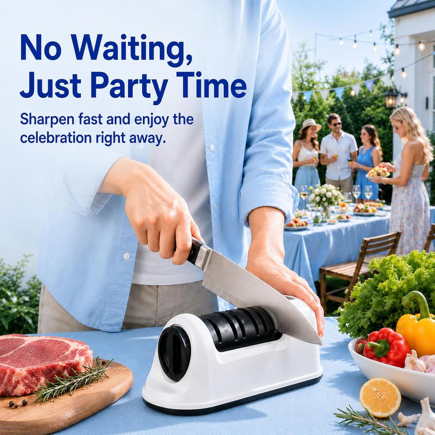 2-Stage Electric Knife Sharpener for Chef Knives