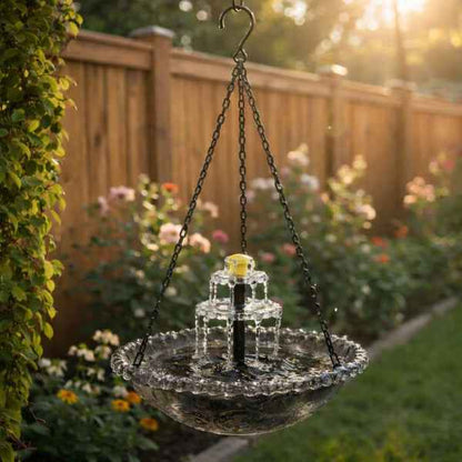 ✨2026 Frühlings-Sonderangebot 50% Rabatt-🐦Solar-Kaskaden-Hänge-Vogelbad-Brunnen