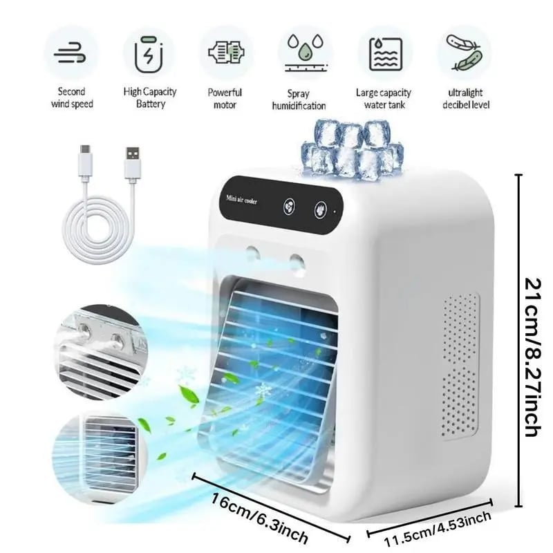 🎁Last Day 49% OFF❄️Mini Portable Air Conditioner with Cooling and Humidification Function