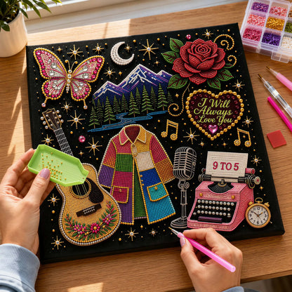 💥 LAST DAY 49% OFF – 🎤 Premium 3D Pearl Dolly Country Music Tribute Art Kit | Luxury Flocked Canvas with Scratch-Resistant Non-Fading Acrylic Resin Pearls & Faceted Drills DIY Keepsake Decor 💎✨