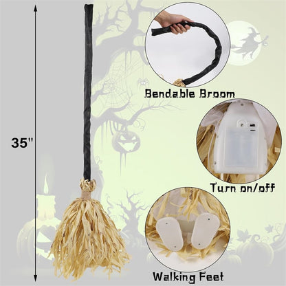 🔥Last Day 49% OFF - 🎃🧹Floating Witch's Broom –Haunted Dancing Moving Broom(📦Buy 2 Free Shipping)