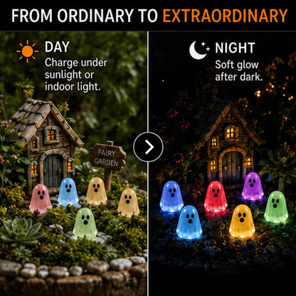 ⏳ Last day 50% OFF – 👻Glow In Dark Cute Ghost Resin Bead Set