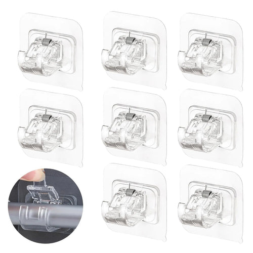 A set of 6 PCS Curtain Rod Brackets with Clips  for Livingroom Bathroom Kitchen Bedroom Toilet Apartment