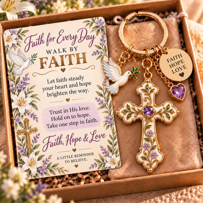 🔥LAST DAY 50% OFF-Emotional Support Jesus Keychain | Always With You Gift Set with Message Card