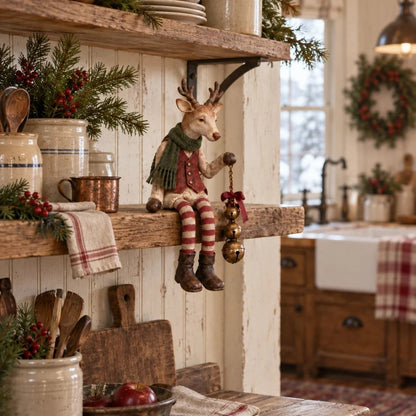 🤎Vintage Old Reindeer Shelf Sitter