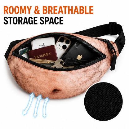🔥 3D Prank Dad Bod Waist Bag