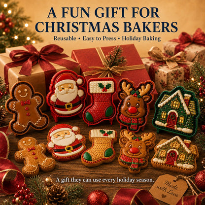 🎄 9-Design Christmas Mini Pie Mold Collection🥧✨