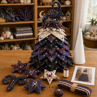 ⏳ Last Day 49% OFF – ♓ Beginner-Friendly DIY Layered Pisces Zodiac Quilted Tree Kit | Complete Kit with All Tools & Step-by-Step Guide Included 💕