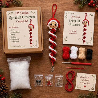 🔥Last Day 50% OFF - 🎅🌲Crochet Snowman Spiral Oranment DIY Kit