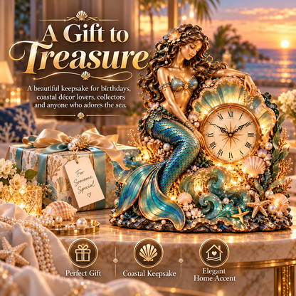 ✨ Last Day 50% OFF -🧜‍♀️Mermaid Pearl Clock