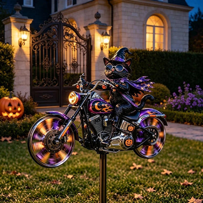 🎃 Halloween Motorcycle Garden Windmill 🏍️Upgrade to High-Speed Halloween Spooktacular 💨
