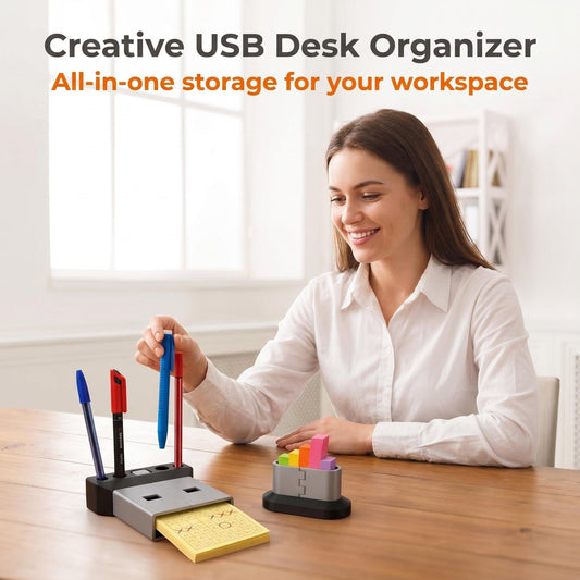 Ensemble d'organisateurs de bureau en forme de clé USB