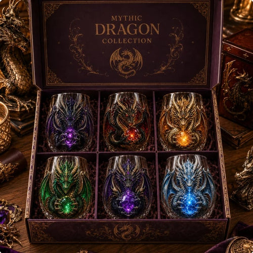 🐉✨3D Mythic Dragon Glass Art Cup | Luxury Raised Fantasy Glassware for Whiskey, Home Bar Décor & Legendary Gifts