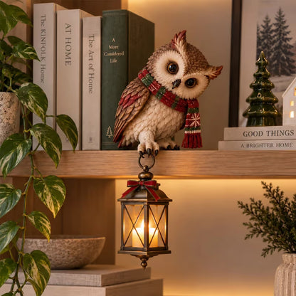 🦉Christmas Owl Lantern Figurine🎁✨