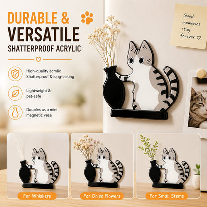 🐱5 Pcs Cat Whisker Holder Refrigerator Magnets, Pet Memorial Decor🐈🐾