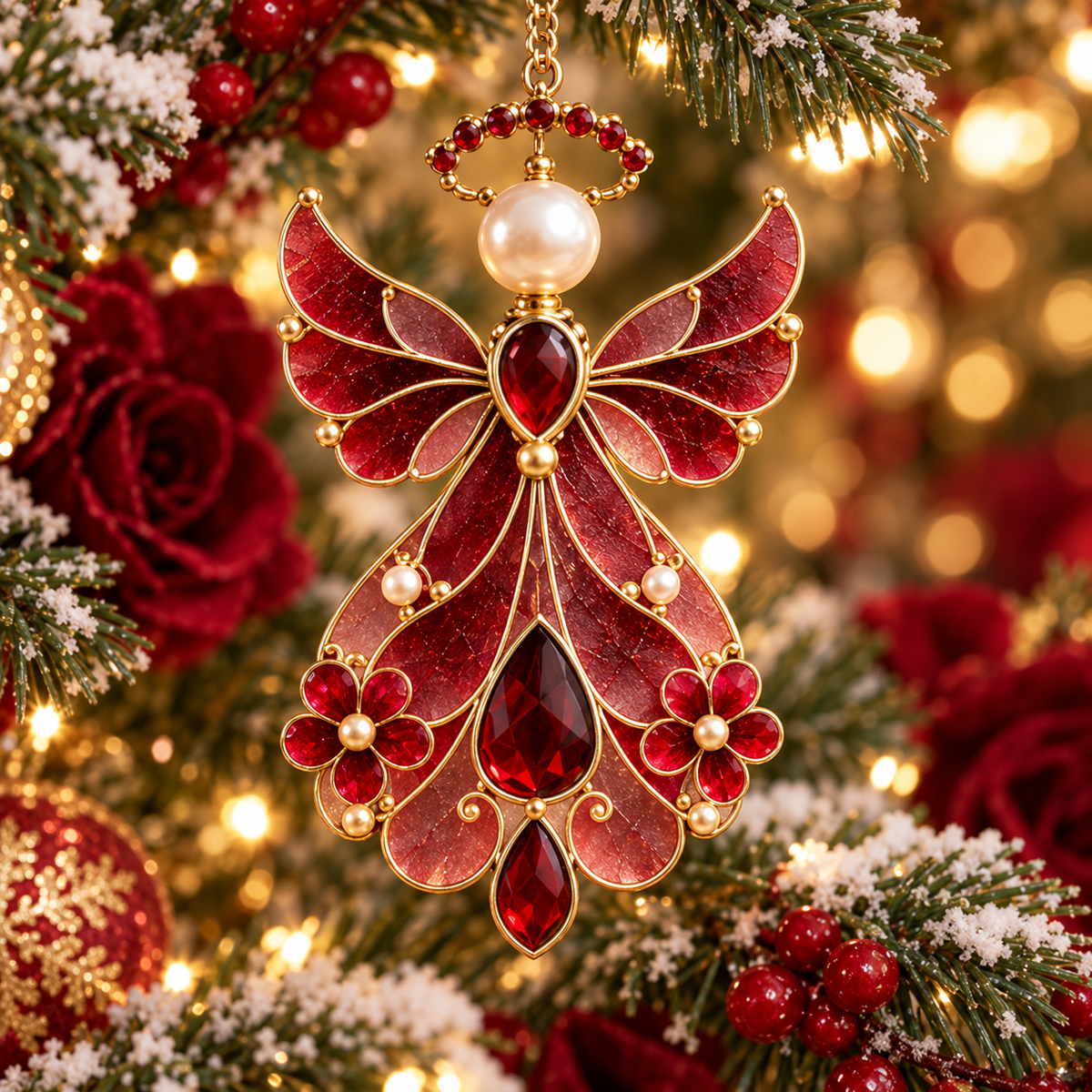 12-Month Birthstone Angel Ornament Collection – Stained Glass Christmas Tree Decorations & Meaningful Keepsake Gifts