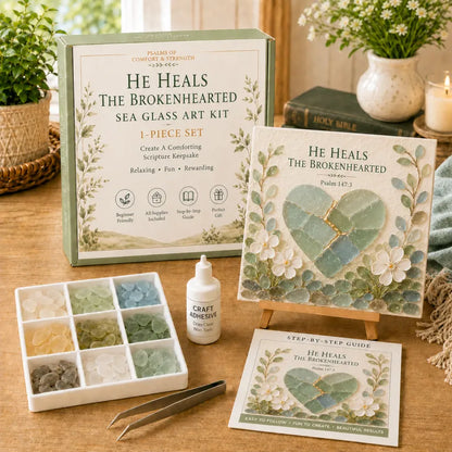 ✝️ Psalms of Comfort & Strength Sea Glass Art Kit