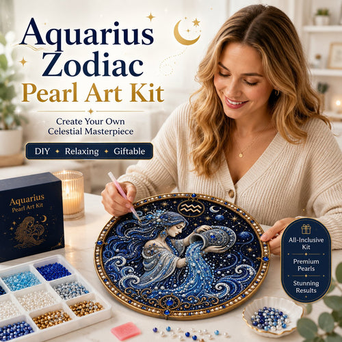 🔥HOT SALE 49% OFF – ✨ Premium 3D Pearl 12 Zodiac Signs Art Kit | Luxury Flocked Canvas with Scratch-Resistant Non-Fading Pearl Beads DIY Handmade Astrology Decor ♈🌙💎