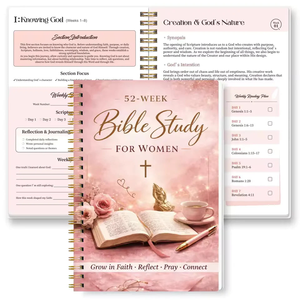✝️🙏The Bible in a Year for Women: 52-Week Guided Study📚(📦Buy 2 Free Shipping)