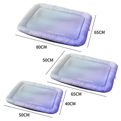 Pet Cooling Pad Mat for Dogs and Cats - Ice Silk Summer Cool Bed Blanket in Gradient Colours