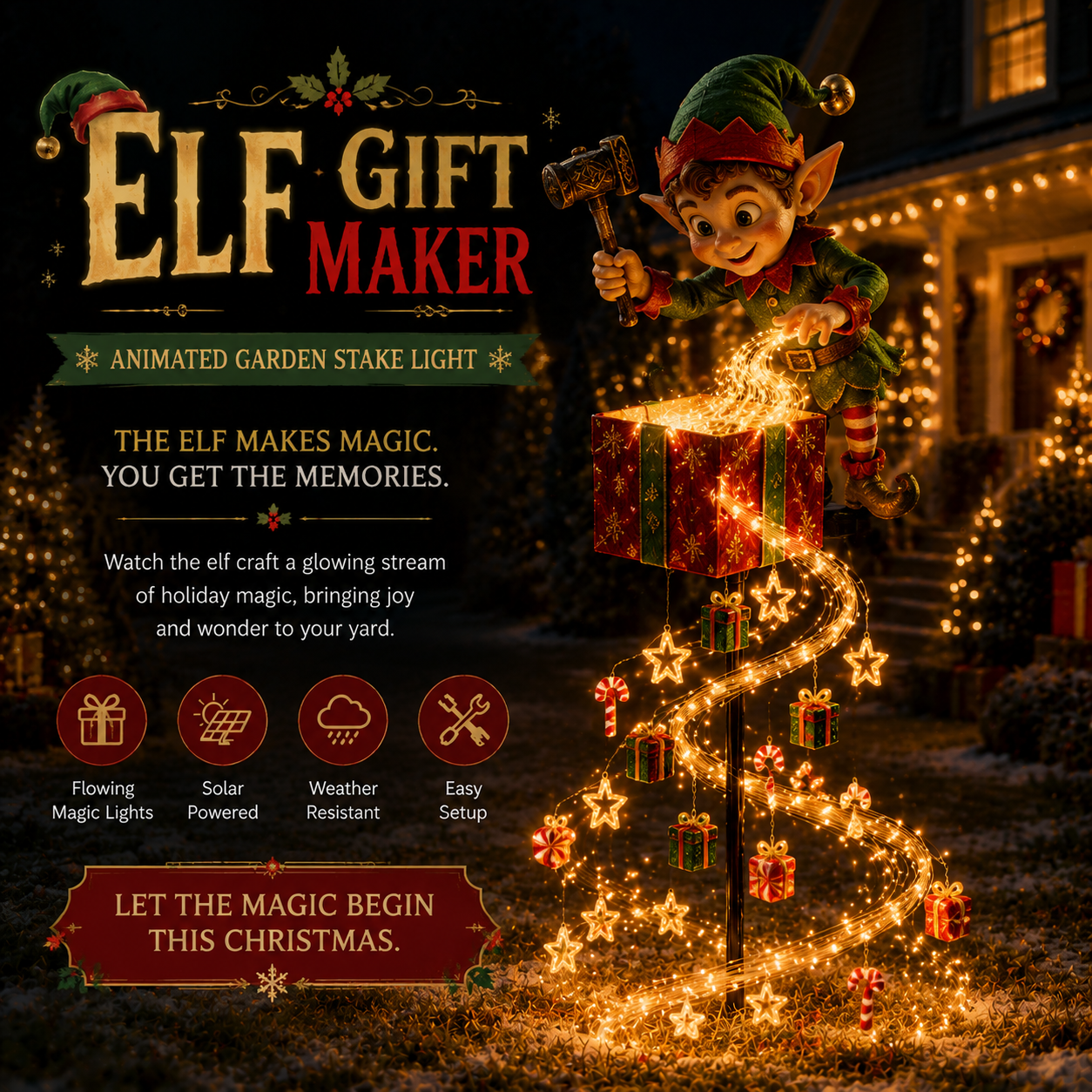 🎅Christmas Early Discount 49% Off🎄✨Christmas Magic Garden Collection - Transform Your Yard Into A Winter Wonderland With Enchanted Flowing Lights
