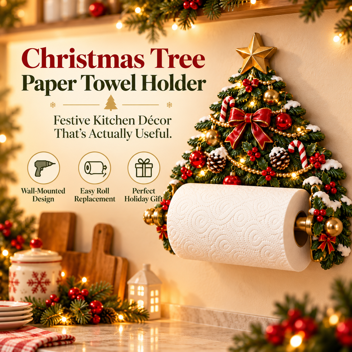 🔥Last Day 50% OFF-🎄 Christmas Paper Towel Holder Collection