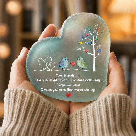 🌊Heartfelt Friendship Seaglass Keepsake Plaque-✨Shaped by Sea Nature & Crafted by Hand
