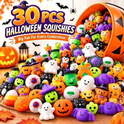 30PCS Halloween Mochi Squishy Toys For Party Favors & Spooky Fun